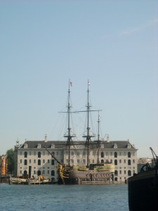 Exterior of the National Maritime Museum (Het Scheepvartmuseum).